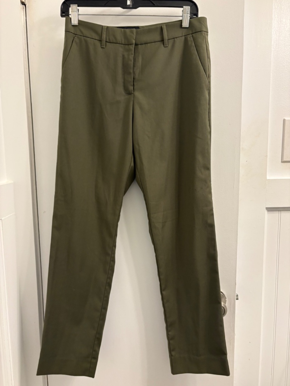 Wildfang Olive Empower Trouser Size 4 Straight Leg Dress Pants Green - Picture 2 of 6